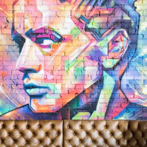 Τοιχογραφία σε μαγαζί