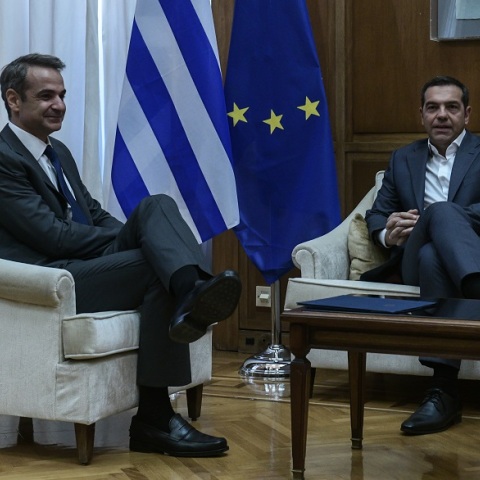 Ο Κυριάκος Μητσοτάκης και ο Αλέξης Τσίπρας