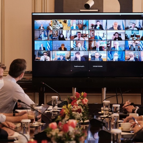 Στιγμιότυπο από τη σημερινή συνεδρίαση του Υπουργικού Συμβουλίου