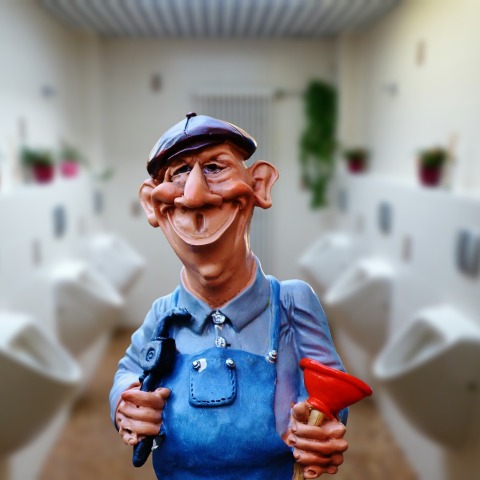 Εικονογράφηση που απεικονίζει υδραυλικό