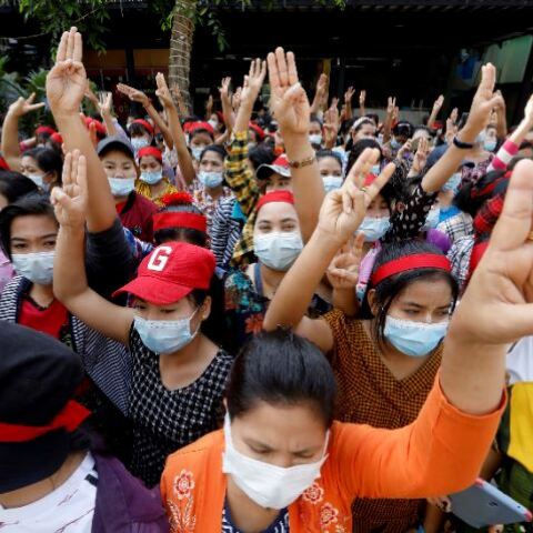 Διαδήλωση στη Μιανμάρ