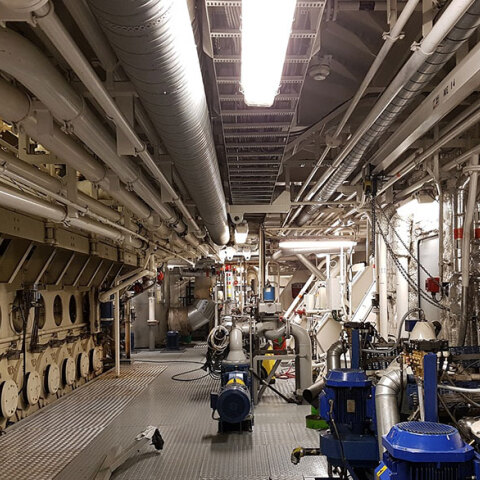 Μηχανοστάσιο πλοίου σε ναυτική βάση στη Μεγάλη Βρετανία (ΦΩΤΟ ΑΡΧΕΙΟΥ)