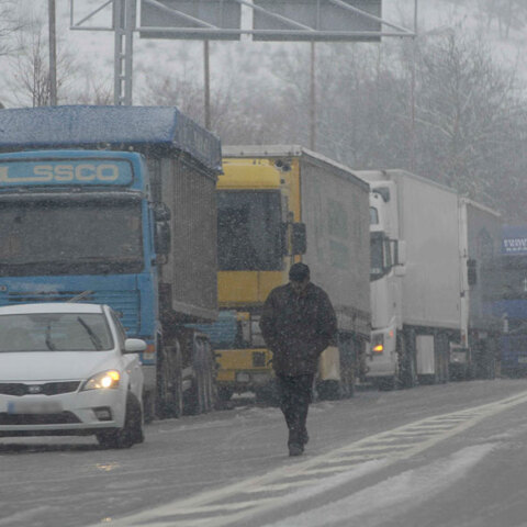 Κακοκαιρία: Χιόνια σε εθνική οδό (ΦΩΤΟ ΑΡΧΕΙΟΥ)