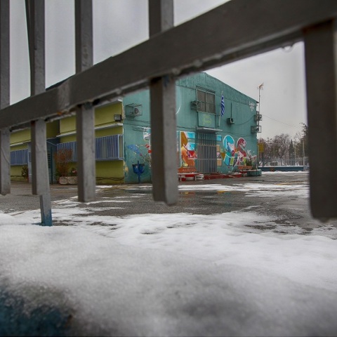 Χιόνια σε σχολείο