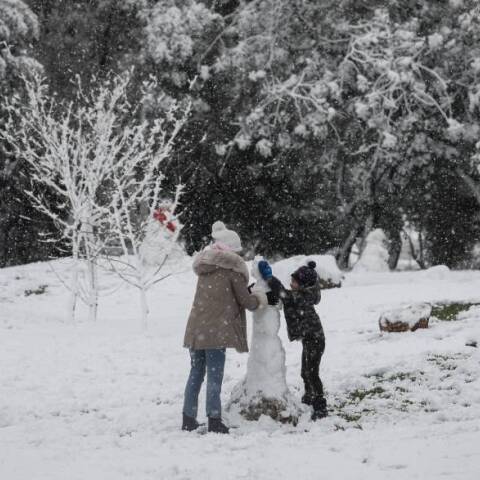 Κακοκαιρία Μήδεια - Χιονάνθρωποι