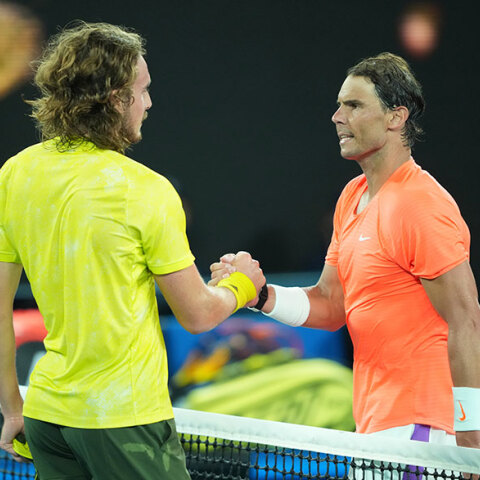 Στέφανος Τσιτσιπάς και Ράφα Ναδάλ - Ο Ισπανός τενίστας ηττήθηκε στα προημιτελικά του Australian Open