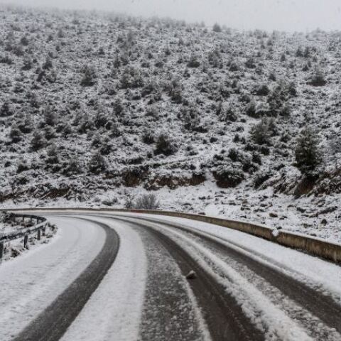 Χιόνι στην Εύβοια  
