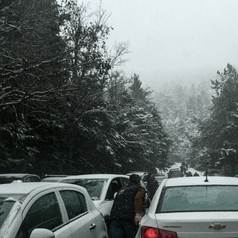 Μποτιλιάρισμα στην Πάρνηθα