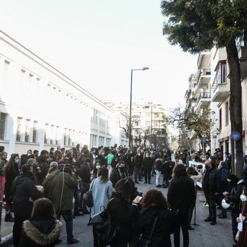 Διαμαρτυρία έξω από το Υπουργείο Πολιτισμού