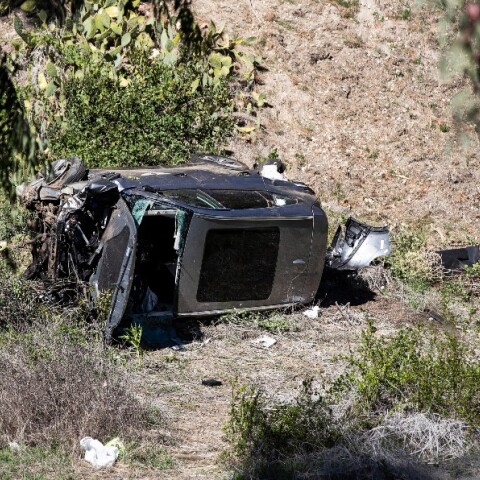 Το αυτοκίνητο του Τάιγκερ Γουντς μετά το τροχαίο που είχε