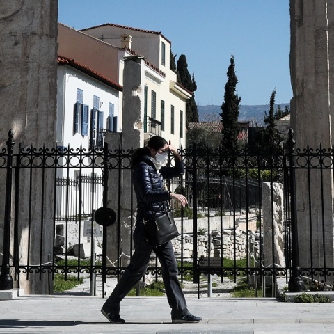 Lockdown στην Αττική - Στιγμιότυπο από το κέντρο της Αθήνας
