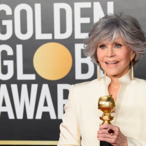 Η Τζέιν Φόντα με το βραβείο της Χρυσής Σφαίρας