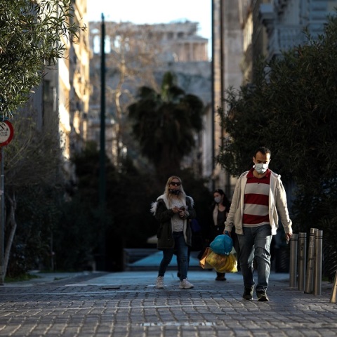 Στιγμιότυπο από το lockdown στην Αθήνα 