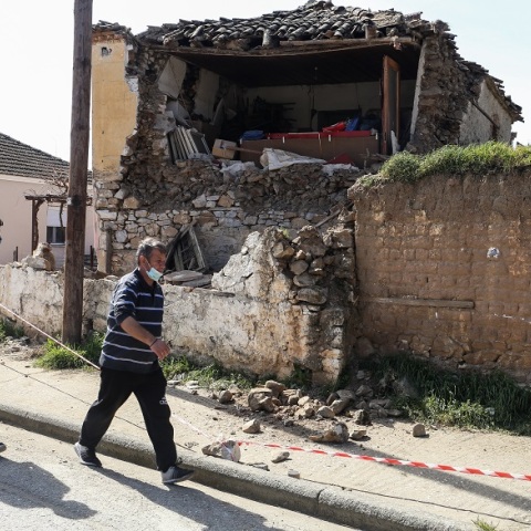 Κατστροφές στο χωριό Μεσοχώρι Ελασσόνας