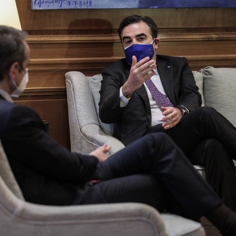 Συνάντηση Κυριάκου Μητσοτάκη με τον Μαργαρίτη Σχοινά