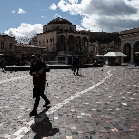 Στιγμιότυπο από το lockdown στην Αθήνα 