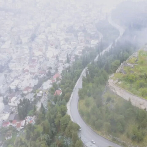Ομίχλη στη Λαμία - Εικόνα από drone του lamianow