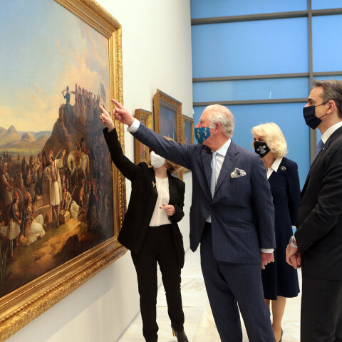 Εθνική Πινακοθήκη - Εγκαίνια: Κυριάκος Μητσοτάκης και πρίγκιπας Κάρολος