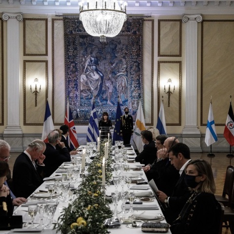 Επίσημο Δείπνο στο Προεδρικό Μέγαρο για τους προσκεκλημένους των εκδηλώσεων για τη συμπλήρωση 200 ετών από την Επανάσταση του 1821