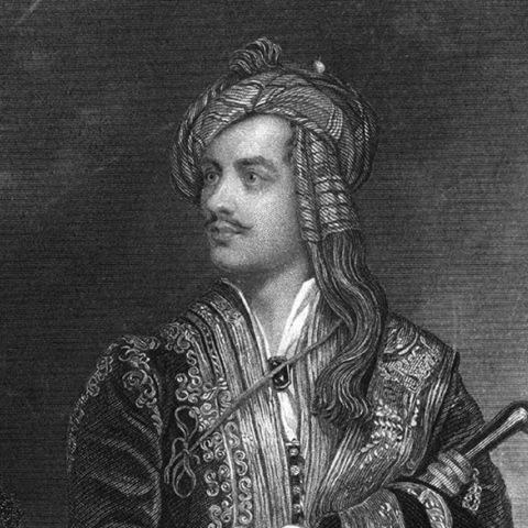 O λόρδος Byron με ελληνική ενδυμασία σε πίνακα του Thomas Phillips