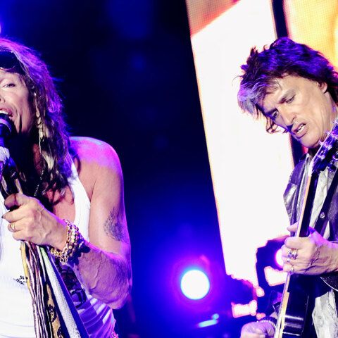 Στιγμιότυπο από τη συναυλία των Aerosmith στην Ελλάδα το 2010