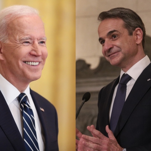 Ο Τζο Μπάιντεν και ο Κυριάκος Μητσοτάκης