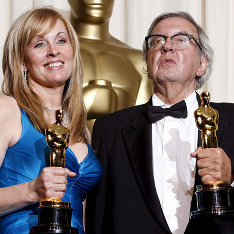 Ο Larry McMurtry (Λάρι ΜακΜέρτρι) με τη Ντιάνα Οσάνα στα Όσκαρ το 2006 - Κέρδισαν το βραβείο για το διασκευασμένο σενάριο στην ταινία «Brokeback Mountain»