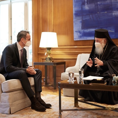Συνάντηση του Κυριάκου Μητσοτάκη με τον Αρχιεπίσκοπο Ιερώνυμο