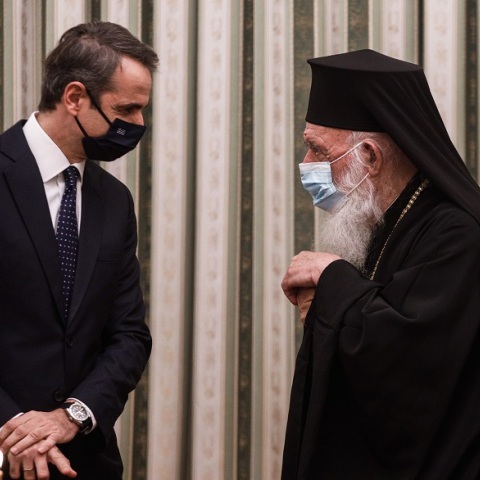 Κυριάκος Μητσοτάκης και Αρχιεπίσκοπος Ιερώνυμος