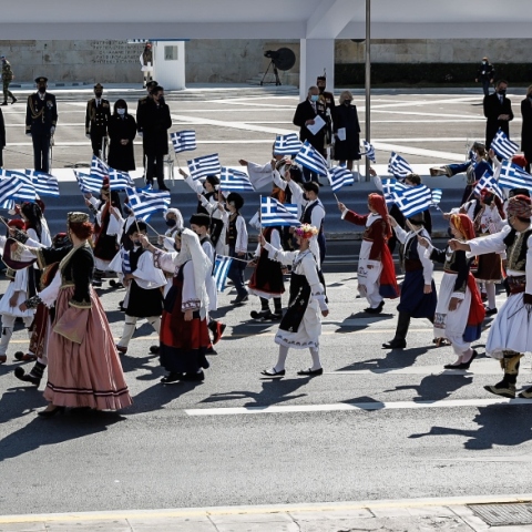 Στρατιωτική παρέλαση για την εθνική επέτειο της ελληνικής επανάστασης της 25ης Μαρτίου 1821