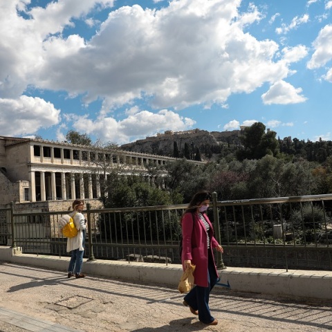 Στιγμιότυπο από το lockdown στην Αθήνα 
