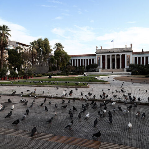 Lockdown στην Αττική - Εικόνα από το κέντρο της Αθήνας