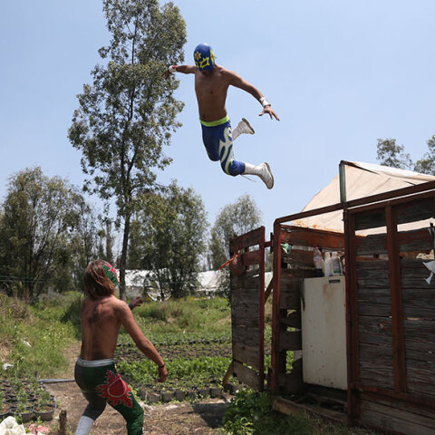 Luchadores κάνουν προπόνηση στο Μεξικό