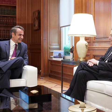 Κυριάκος Μητσοτάκης και Μάριο Ντράγκι (φωτογραφία αρχείου)