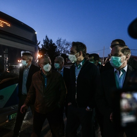 πίσκεψη του Πρωθυπουργού Κυριάκου Μητσοτάκη στο αμαξοστάσιο της ΟΣΥ