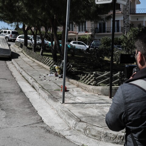 Το σημείο όπου δολοφονήθηκε ο Γιώργος Καραϊβάζ