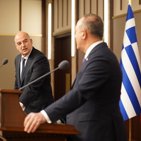 Νίκος Δένδιας και Μεβλούτ Τσαβούσογλου