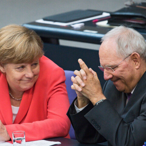 Άνγκελα Μέρκελ και Βόλφγκανγκ Σόιμπλε