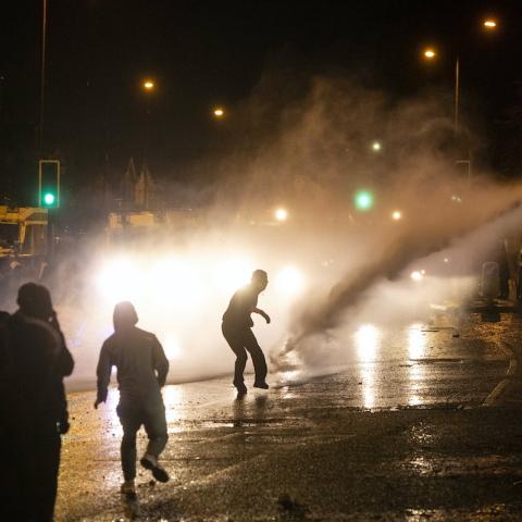 Φιλοβρετανοί διαδηλωτές στο Μπέλφαστ 