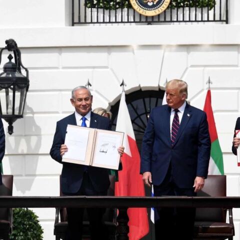 Οι υπογραφές μίας εκ των  «Συμφωνιών του Αβραάμ»   