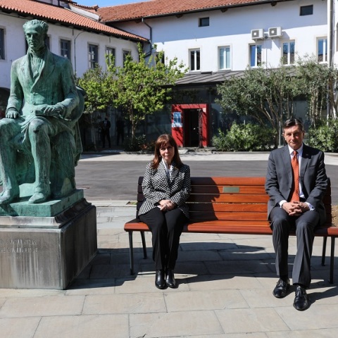 Η Πρόεδρος της Δημοκρατίας, Κατερίνα Σακελλαροπούλου, στην πόλη Κόπερ