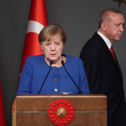 H Γερμανίδα Καγκελάριος, Άνγκελα Μέρκελ, και ο Τούρκος πρόεδρος, Ρετζέπ Ταγίπ Ερντογάν