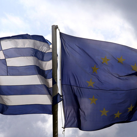 Σημαίες - Ελλάδα - Ευρωπαϊκή Ένωση 