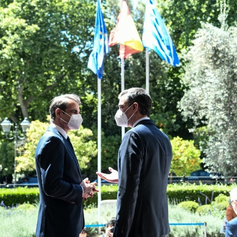 Συνάντηση του Πρωθυπουργού Κυριάκου Μητσοτάκη με τον Πρωθυπουργό της Ισπανίας Πέδρο Σάντσεθ