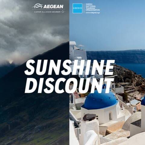 H καμπάνια «Sunshine Discount» των ΕΟΤ και AEGEAN