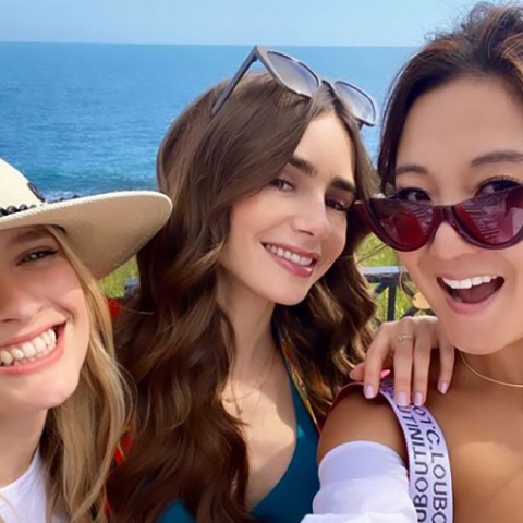 Από αριστερά: Camille Razat, Lily Collins, Ashley Park