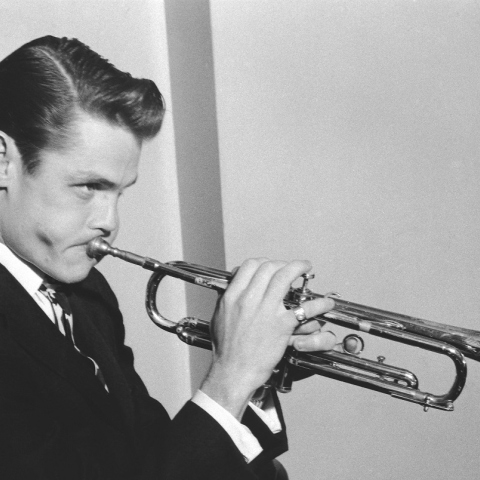 Ο Chet Baker με την τρομπέτα του, 1955