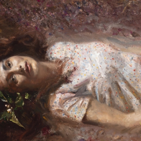 Γιώργος Ρόρρης (1963-), Γυναίκα Ξαπλωμένη στο Χώμα (2018) Λάδι σε καμβά / 60 X 65,5 εκ. / Συλλογή Μπάμπη Ηλιόπουλου / Babis Iliopoulos Collection 