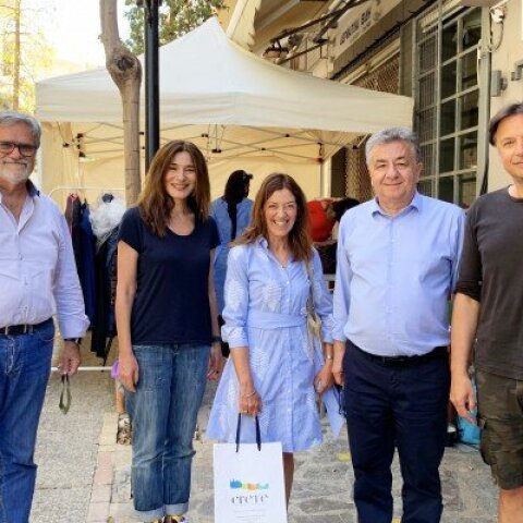 Η Βικτόρια Χίσλοπ με τον Περιφερειάρχη Κρήτη, Σταύρο Αρναουτάκη