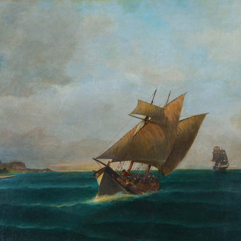 Βάρκα στη θάλασσα του Βόλου 